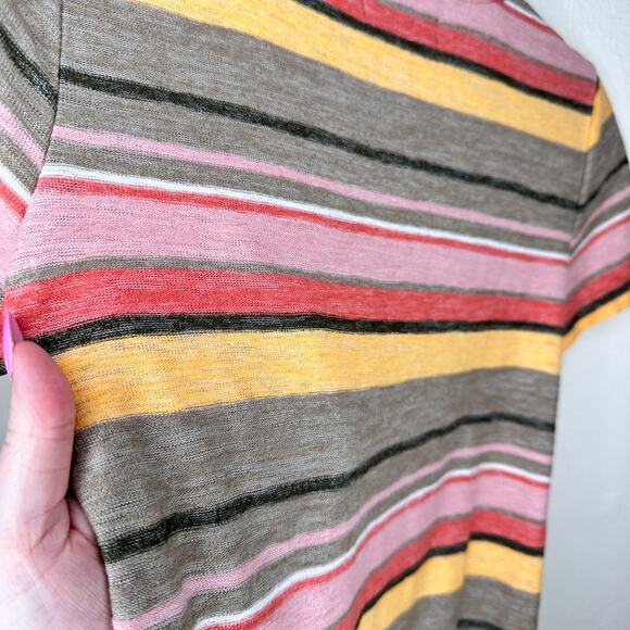 NWT Madewell Texture & Thread Modern Tie Front Kieran Stripe British Surplus Top - Picture 11 of 13